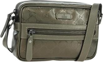 Gucci Pre-owned Cross Body Bags, female, Gray, Size: ONE SIZE Pre-owned Vintage Shoulder Bag