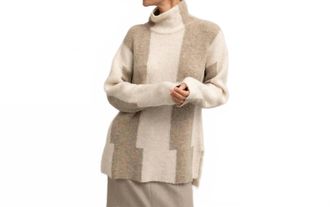 Mus & Bombon Fluvi Turtleneck Sweater In Beige