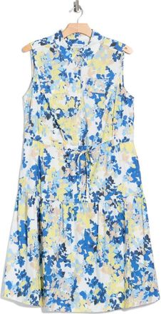 Calvin Klein Floral Cap Sleeve A-Line Midi Dress in Pear Multi at Nordstrom Rack, Size 14W