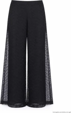 Forte_Forte Black Flared Broderie Anglaise Cotton Trousers