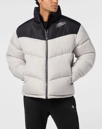 Plein Sport Training Puffer Jacket Men in Beige at Nordstrom, Size Xxx-Large Eu