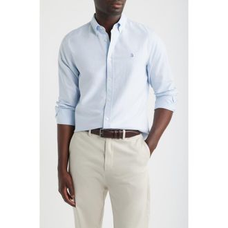 Nordstrom Sailboat Emblem Cotton Button-Down Oxford Shirt in Blue - White at Nordstrom, Size Xxx-Large