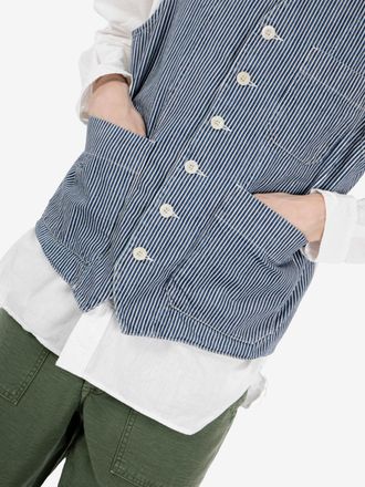 East Harbour Surplus Gilet a righe denim brooks