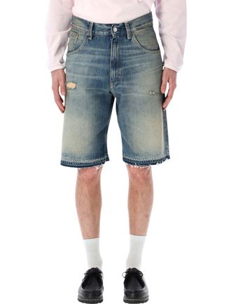 Sunflower Super Wide Cross Hatch Repaired Shorts
