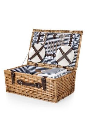 Picnic Time Belmont Picnic Basket in Navy Blue/white Stripe at Nordstrom Rack