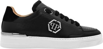 Philipp Plein Mix Leather Lo-Top Sneakers - unisex - Sneakers - Zwart - 35 EU - Leer - Schoenen