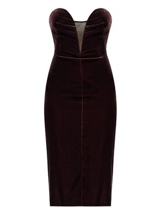 Tom Ford Midi Kleid mit Schatzausschnitt