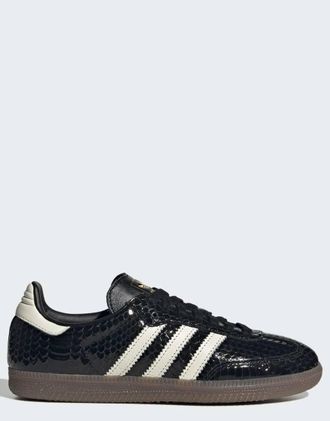 adidas Originals Samba - Sneakers nere con stampa effetto coccodrillo-Nero