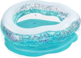 Trade Shop Trade Shop - Piscina Gonfiabile Tonda Conchiglia Scintillante 150x127x43cm Per Bambini 52489