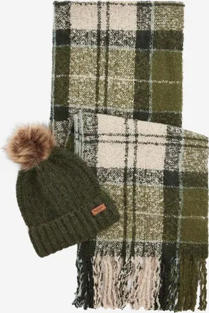 Barbour Set van Barbour Saltburn-sjaal en muts