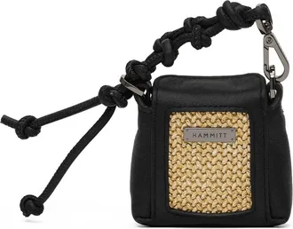 Hammitt Hammitt Mini B Noir Smooth Raffia Gunmetal