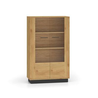 Petits Meubles Vajillero 2 puertas estratificado marr&oacute;n Negro