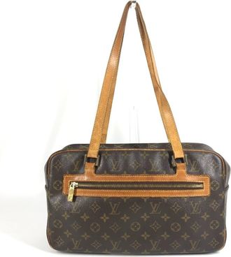 Louis Vuitton Brown Monogram Canvas Shoulder Bag Tote Bag (Pre-Owned)