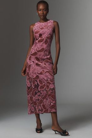 endless rose Sleeveless Lace Midi Dress