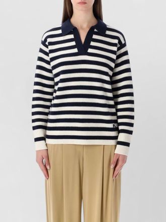 Ralph Lauren cashmere striped relaxed-fit polo jumper
