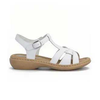 Rieker 61853 Womens Ankle Strap Sandals White - Size UK 6.5