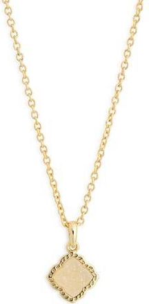 Kendra Scott Mallory Small Drusy Pendant Necklace in Gold Iridescent Drusy at Nordstrom Rack