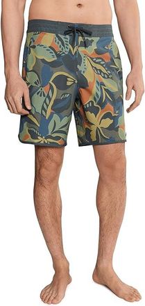 O'Neill OG Print Scallop 18 Boardshorts Mens Swimwear Dark Shadow : 38, Cotton/Elastane/Polyester
