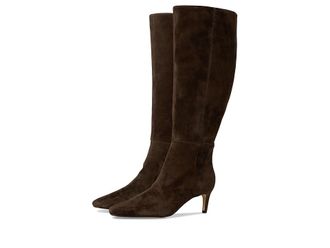 Nine West Caddy Wide Calf Womens Boots Dark Brown Suede : 6.5 M