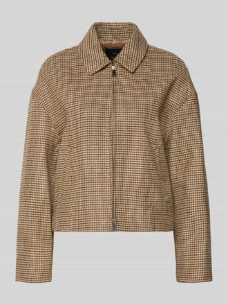 Mango Jacke mit Reißverschluss Modell GINA in Mittelbraun, Größe XL