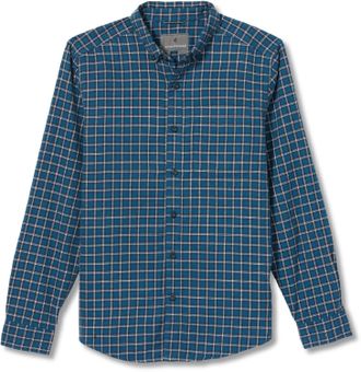 Royal Robbins Mens Lieback Organic Cotton Flannel Shirt Blue XXL