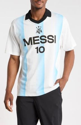 Goodie Two Sleeves Argentina Messi Cotton Jersey in White at Nordstrom Rack, Size Xx-Large