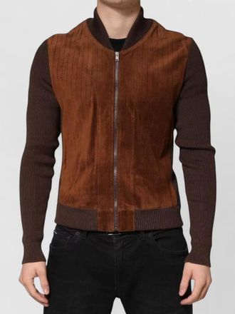 Dolce & Gabbana velvet leather biker jacket