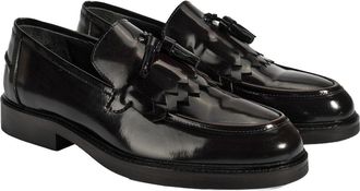 Desa Man Leather Slip-On Shoes - Round Toe, Flat Heel, Breathable | Bordeaux - 41