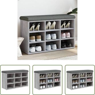 vidaXL Scarpiera - Panca Porta Scarpe Grigio Sonoma 82x32x50 cm Legno Multistrato