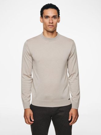 Gentiluomo Beige ronde hals trui