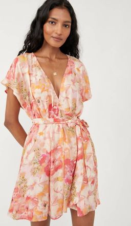 Free People Freddy Tie Mini Dress In Fruit Punch
