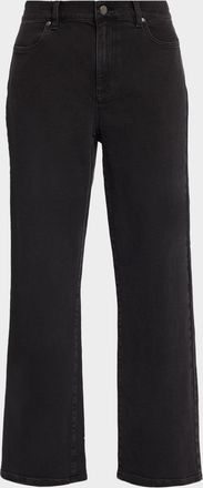 Eileen Fisher Cropped Straight-Leg Stretch Cotton Jeans