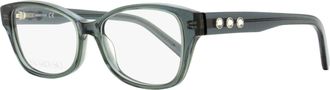 Swarovski Womens Rounded Rectangular Eyeglasses SK5430 020 Transparent Grey 53mm