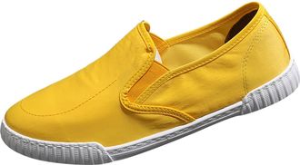 Generic Mens Shoes Korean Trendy Canvas Shoes Casual Cloth Shoes Fashionable Board Shoes Mens Breathable Shoes Casual (Yellow, 7.5)