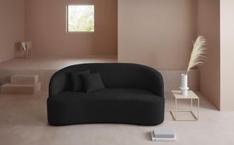 LeGer Home by Lena Gercke 3-Sitzer »Dilara« gerundete Rückenlehne und Front, in 3 Bezugsqualitäten