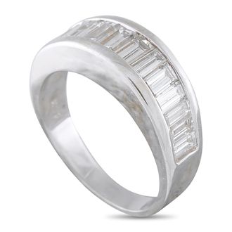 Luxury Bazaar 18K White Gold 1.10ct Diamond Ring MF01-082126