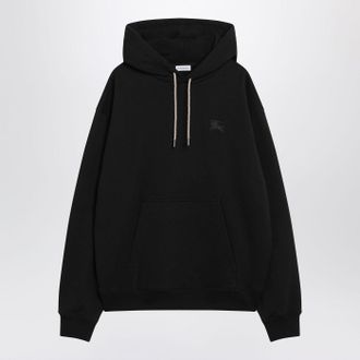 Burberry Black Sweatshirt With Check Pattern Inserts