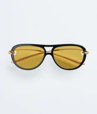 Bottega Veneta Knot Aviator Sunglasses - Bottega Veneta
