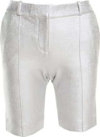 Diane Von Fürstenberg metallic-effect tailored shorts - Grey