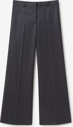 Stella McCartney Ausgestellte Wollflanellhose mit niedrigem Bund