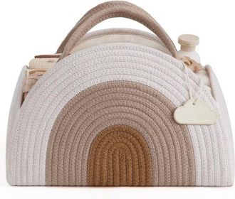 OEM Bolso Cambiador - Cesta Cambiador - Caja Cambiador Tejida - Cesta De Almacenamiento - Caja De Almacenamiento - Blanco