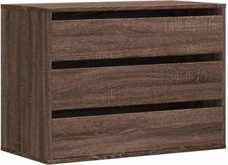 vidaXL Cajonera de esquina madera ingeniería marrón roble 80x41x58 cm Vidaxl