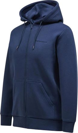 Peak Performance Hoodie met ritssluiting - Heren - Vesten met rits - Blauw - L - Katoen - Hoodies & sweatvesten