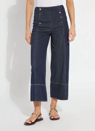 Lyss&eacute; Womens Kaia Wide Leg Jeans In Indigo