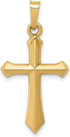 Diamond2Deal 14k Yellow Gold Polished Cross Pendant
