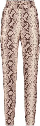 Philipp Plein Satin Cargo Broeken Pitone - Dames - Slim Fit Broeken - Beige - XS - Katoen - Broeken