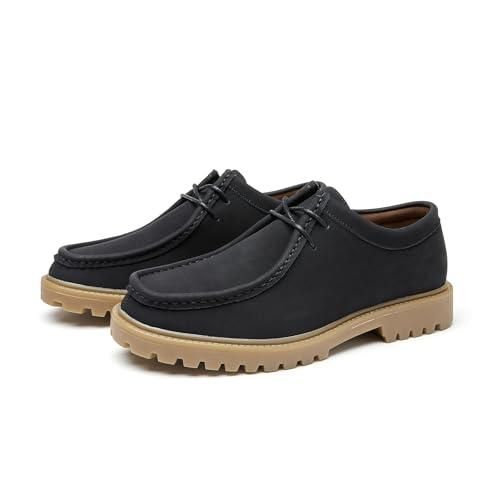 Chaussures Oxford En Cuir Véritable Pour Homme - Bout Pointu, Costume, Mariage, Bureau - Lacets Et Semelle Antidérapante - 7