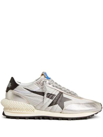 Golden Goose Silver Lace Up Sneakers