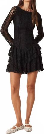 Free People Tabby Lace Mini Dress In Black