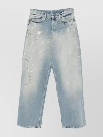 Acne Studios denim mid-rise wide-leg jeans